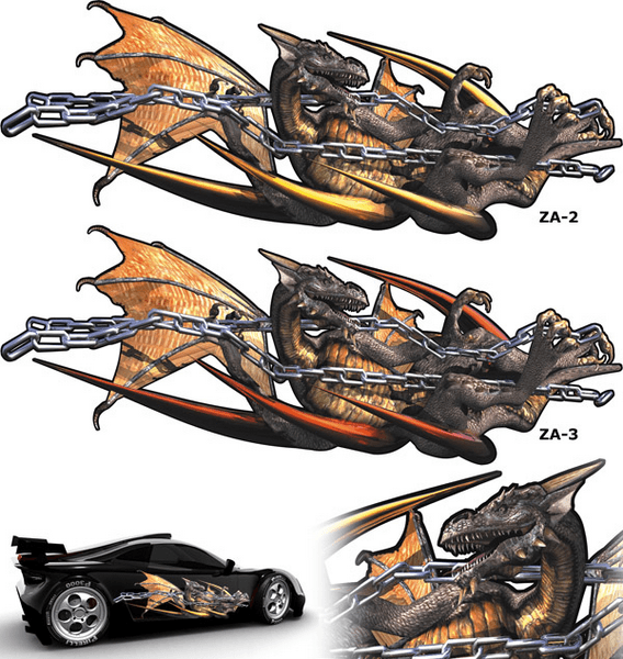Aufkleber: Dragones 3D 61