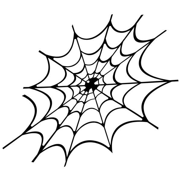 Aufkleber: Spinnennetz