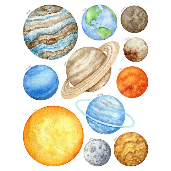Kinderzimmer Wandtattoo: Planeten des Sonnensystems