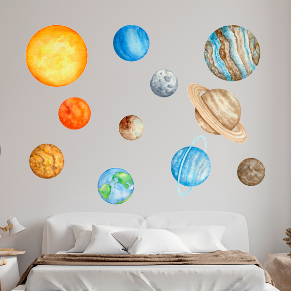 Kinderzimmer Wandtattoo: Planeten des Sonnensystems