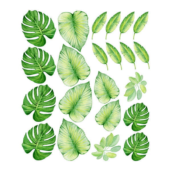 Wandtattoos: Set 22X Verschiedene Blätter