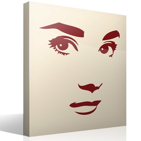 Wandtattoos: Audrey Hepburn Gesicht