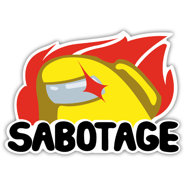 Aufkleber: Among Us Sabotage Gelb