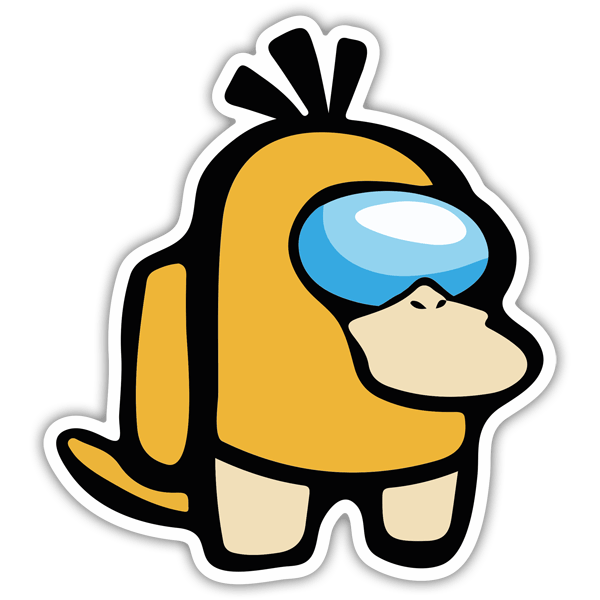 Aufkleber: Among Us Psyduck Pokemon