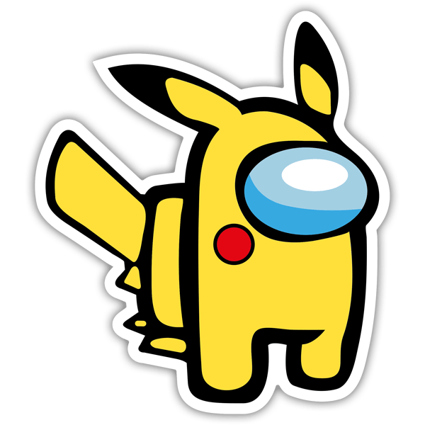 Aufkleber: Among Us Picachu Pokemon