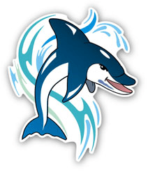 Aufkleber: Dolphin 1