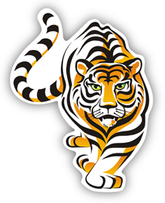 Aufkleber: Tiger 4