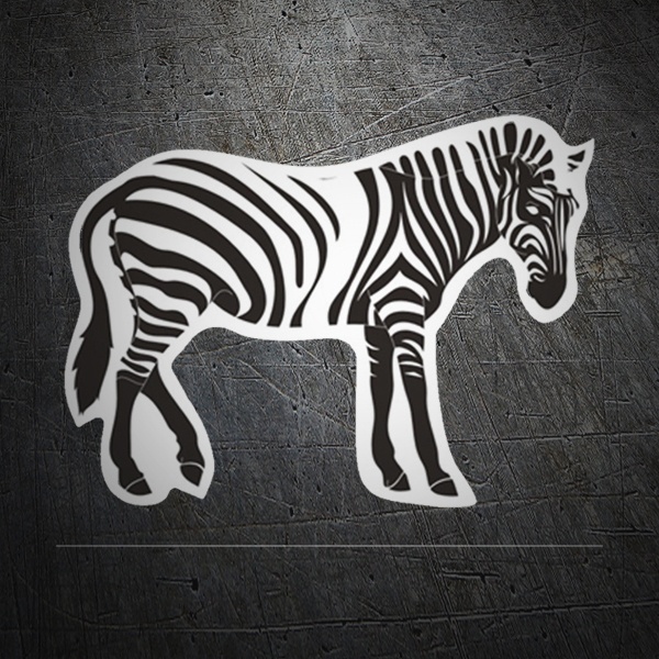 Aufkleber: Silhouette Zebra