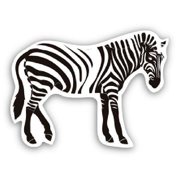 Aufkleber: Silhouette Zebra