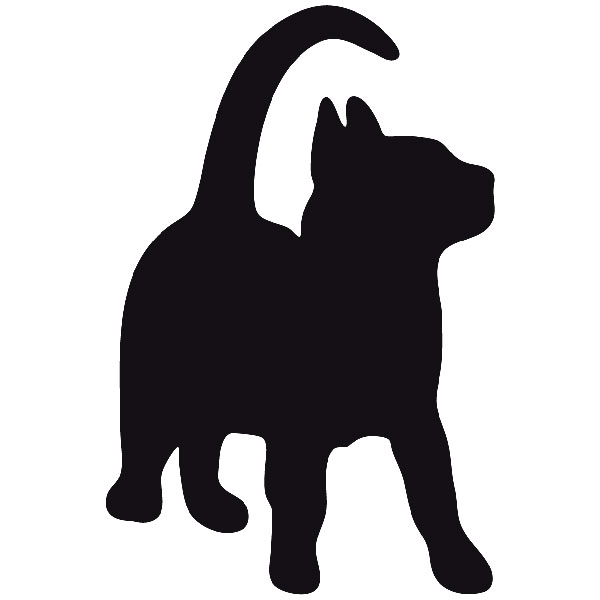 Wandtattoos: Lustige Katze des Schattenbildes