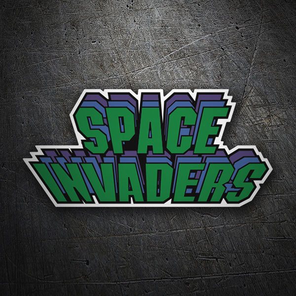 Aufkleber: Space Invaders Dreifach