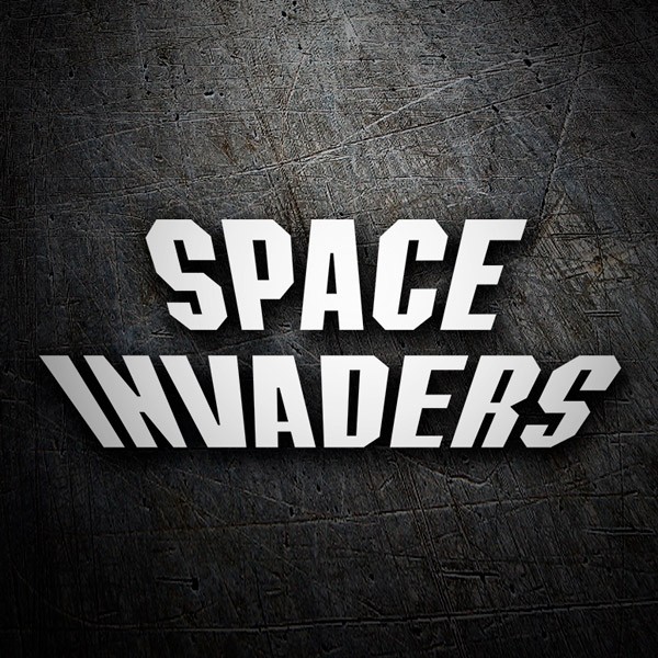 Aufkleber: Space Invaders Logo