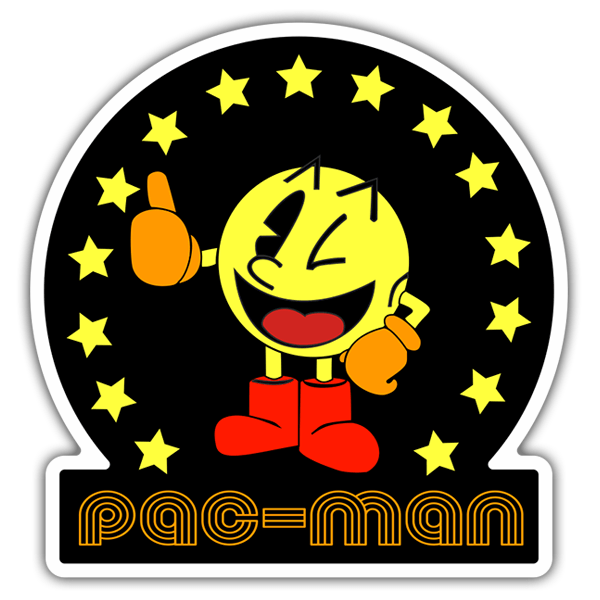 Aufkleber: Pac-Man Star