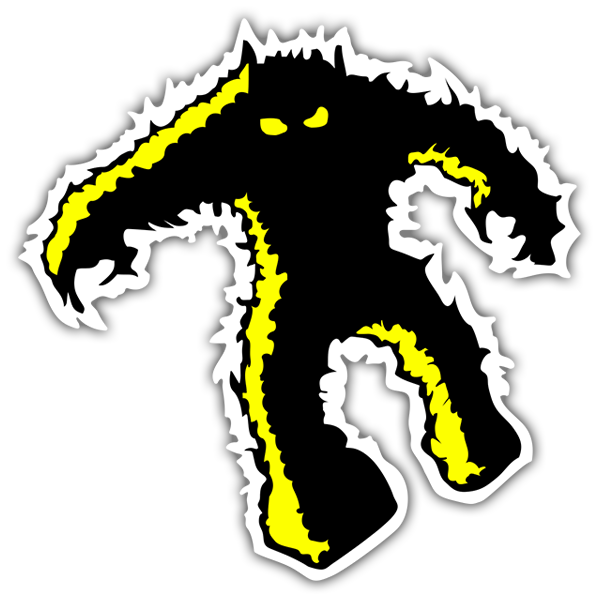 Aufkleber: Space Invaders Monster yellow