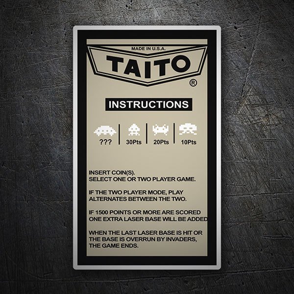 Aufkleber: Taito Instructions