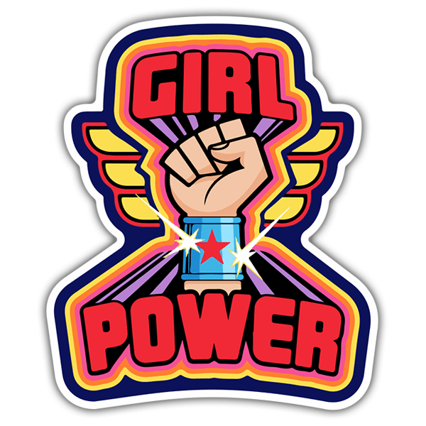 Aufkleber: Girl Power Wonder Woman