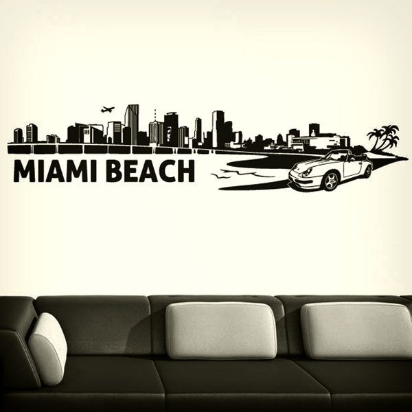 Wandtattoos: Miami Skyline