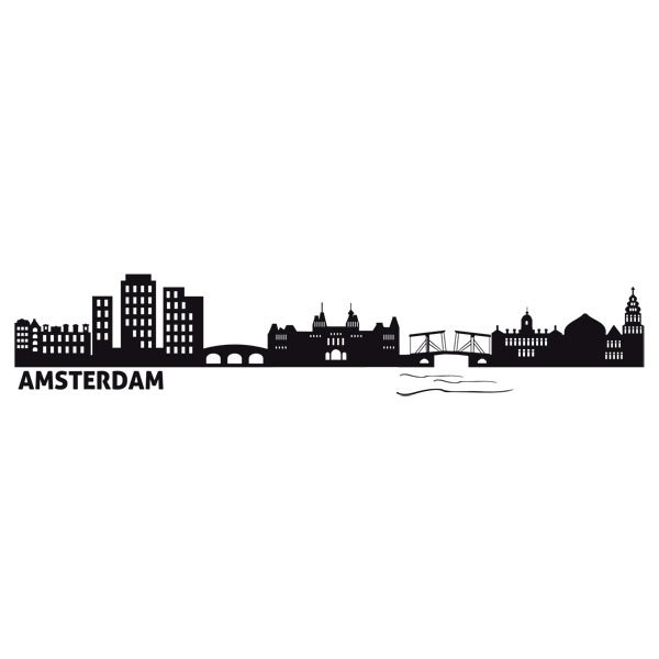 Wandtattoos: Skyline Amsterdam