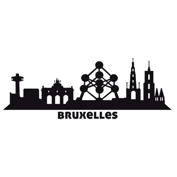 Wandtattoos: Skyline von Brüssel