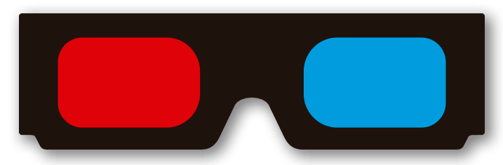 Aufkleber: 3D-Brille