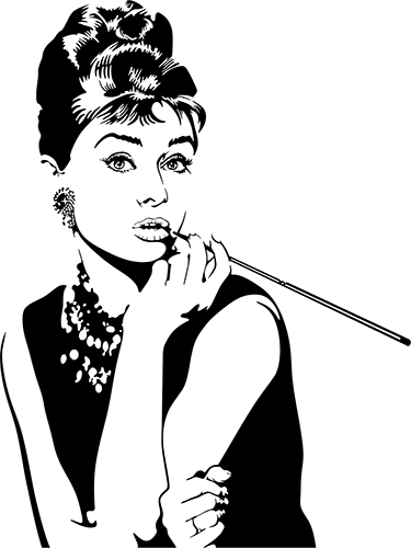 Aufkleber: Audrey Hepburn