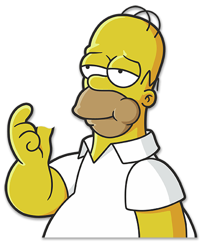 Aufkleber: Homer Simpson