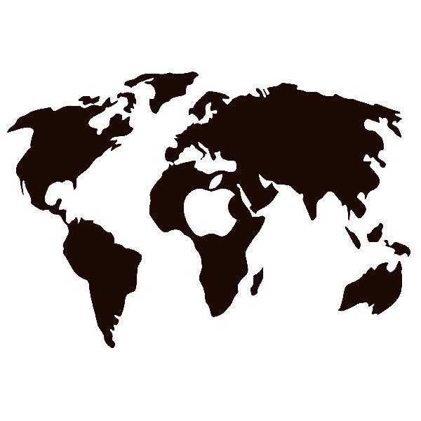 Aufkleber: Weltkarte MacBook