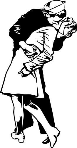 Aufkleber: Der Kuss
