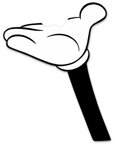 Aufkleber: Hand of Mickey Mouse
