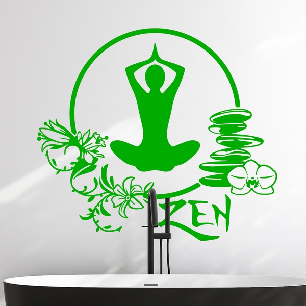 Wandtattoos: Meditation-Yoga-Übung