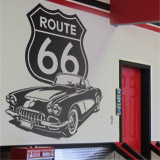 Wandtattoos: Corvette Route 66 2