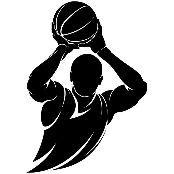 Wandtattoos: Basketballspieler Freiwurf