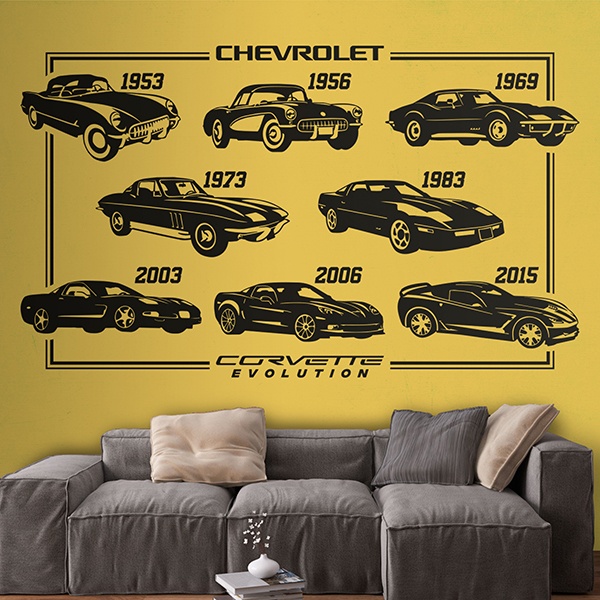 Wandtattoos: Evolution Chevrolet Corvette