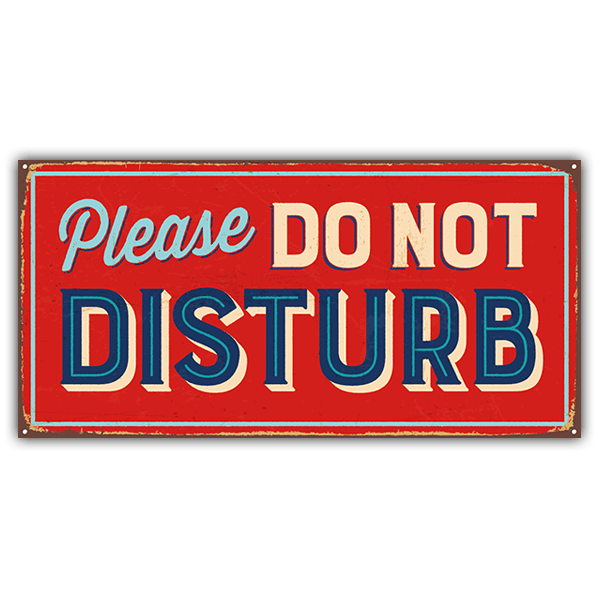 Wandtattoos: Retro-Zeichen Please do not disturb