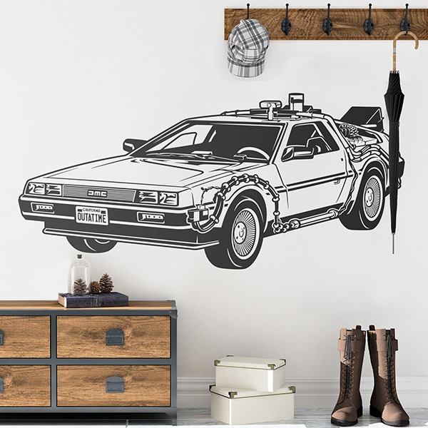 Wandtattoos: Doc's DeLorean