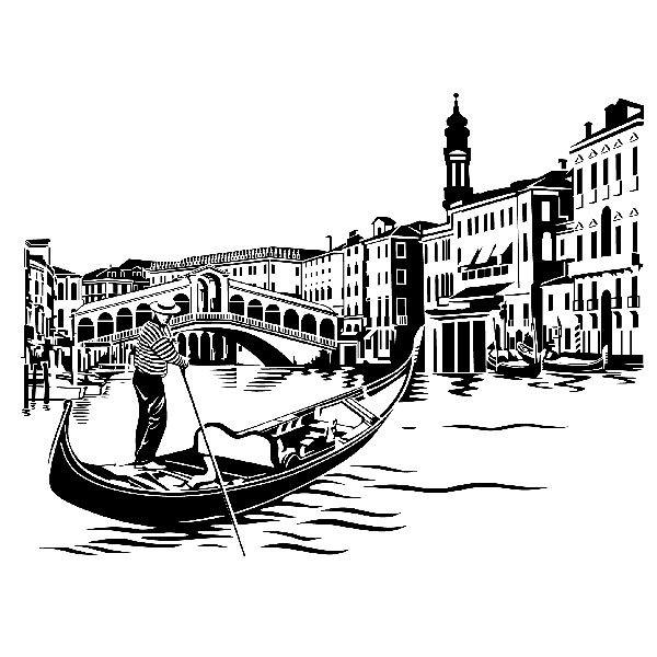 Wandtattoos: Rialto-Brücke in Venedig