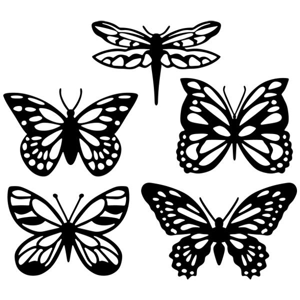 Wandtattoos: Kit tropische Schmetterlinge