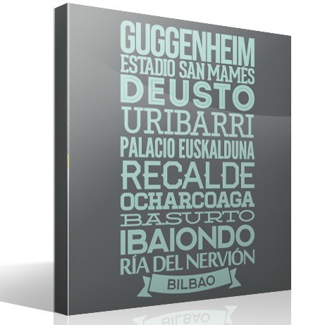Wandtattoos: Typografische Bilbao