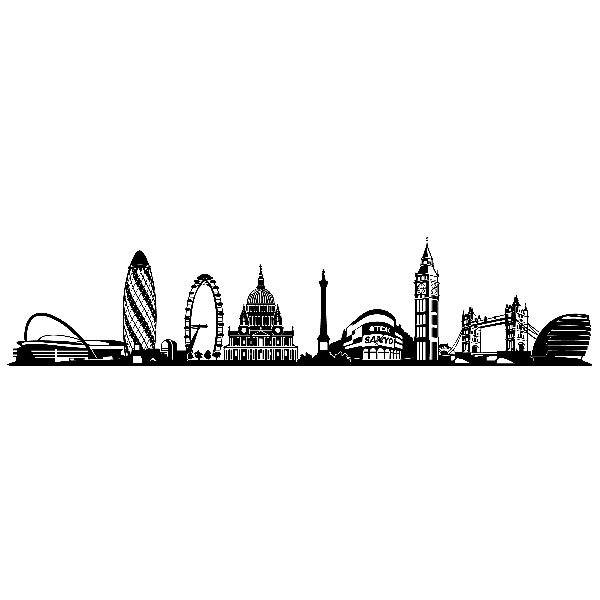 Wandtattoos: Architektonische Skyline von London