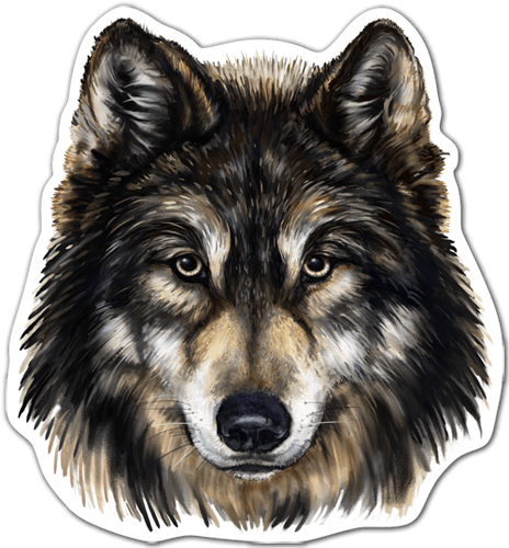 Aufkleber: Wolf 1