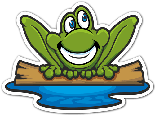 Aufkleber: Frog