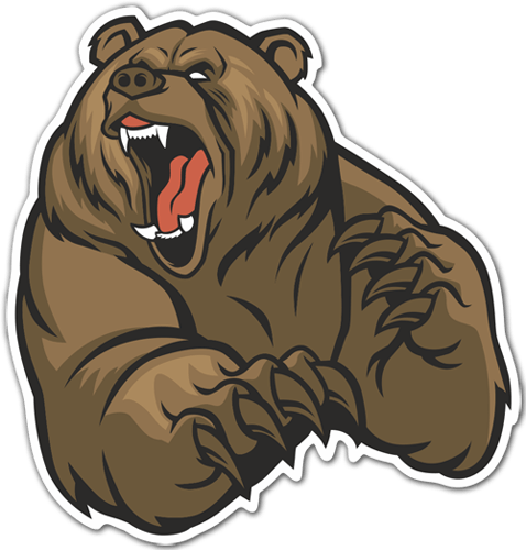 Aufkleber: Grizzlybär