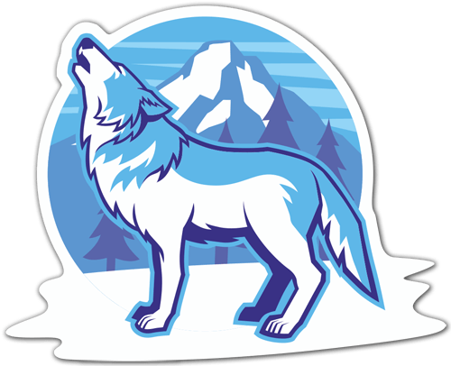 Aufkleber: White Wolf