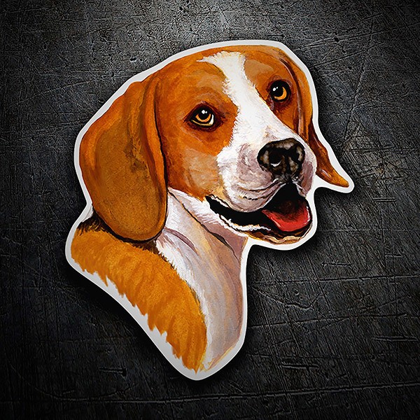 Beagle 15cm-AUFKLEBER-Bild UV&Waschanlagenfest Auto Hund Wandtattoo B01 
