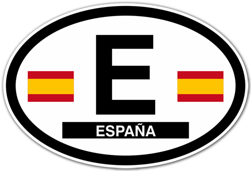 Aufkleber: Oval Spanien E