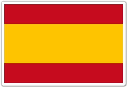 Aufkleber: Spanien Flagge ohne Schild