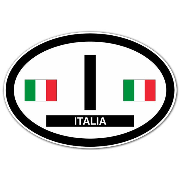 Aufkleber: Oval von Italia (Italien) I