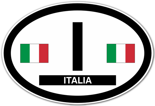 Aufkleber: Oval von Italia (Italien) I