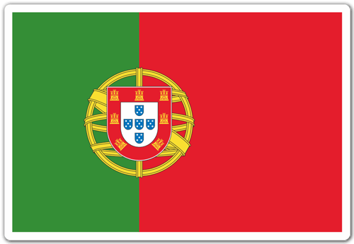 Aufkleber: Flagge Portugal