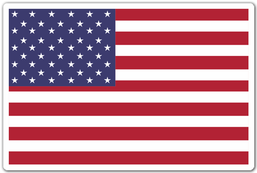 Aufkleber: Flagge USA